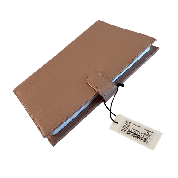 Kikki.K A5 Leather Notebook Holder With Pocket Signature VINTAGE ROSE NWT - Picture 3 of 12
